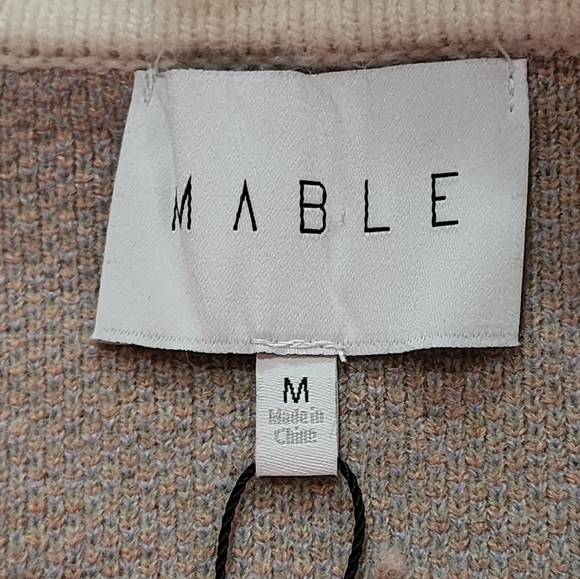 MABLE Floral Knit Ruffle Sweater Dress Puff Sleeves Cottagecore M - Picture 9 of 10